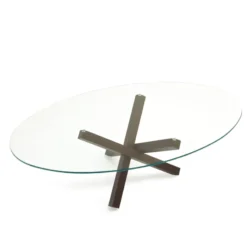Sovet Italia Aikido Sovet® Table de salle à manger ovale design en verre><noscript><img width=