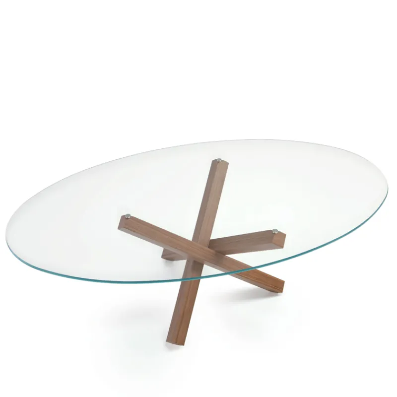 Sovet Italia Aikido Sovet® Table de salle à manger ovale design en verre> Table De Salle à Manger