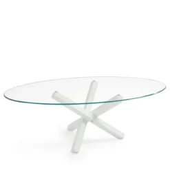 Sovet Italia Aikido Sovet® Table de salle à manger ovale design en verre><noscript><img width=