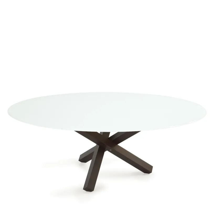 Sovet Italia Aikido Sovet® Table de salle à manger ovale design en verre> Table De Salle à Manger