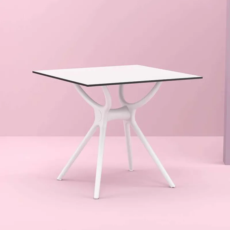 Air Table carrée petit espace en stratifié et polypropylène> Table De Cuisine|Table Pour Petit Espace