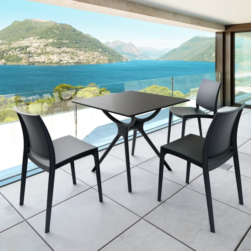 Air Table carrée petit espace en stratifié et polypropylène> Table De Cuisine|Table Pour Petit Espace