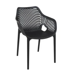 Air XL Fauteuil moderne empilable ajouré en polypropylène> Chaise De Cuisine|Chaise De Salle à Manger