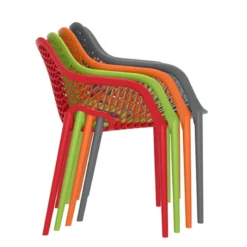 Air XL Fauteuil moderne empilable ajouré en polypropylène><noscript><img width=
