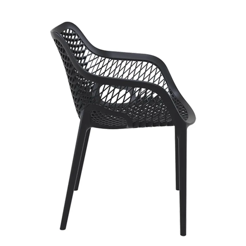 Air XL Fauteuil moderne empilable ajouré en polypropylène> Chaise De Cuisine|Chaise De Salle à Manger