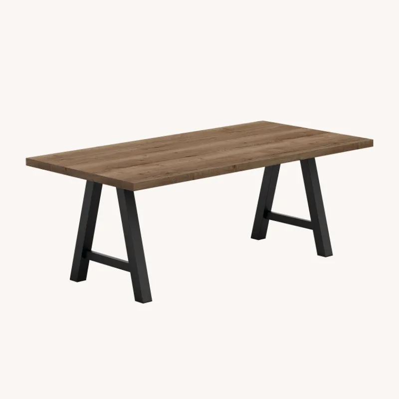 Perfecta Alegro Table belge rectangulaire en stratifié avec pieds en forme de tréteau> Table De Salle à Manger|Table De Cuisine
