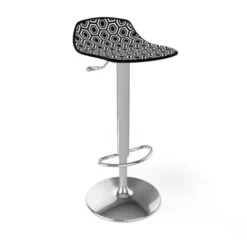 Alhambra 97A / 97AV Tabouret italien sans dossier réglable en hauteur avec assise à motifs> Tabouret Snack (assise +/- 65 Cm)|Tabouret De Bar (assise +/- 80 Cm)