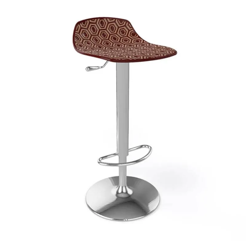 Alhambra 97A / 97AV Tabouret italien sans dossier réglable en hauteur avec assise à motifs> Tabouret Snack (assise +/- 65 Cm)|Tabouret De Bar (assise +/- 80 Cm)