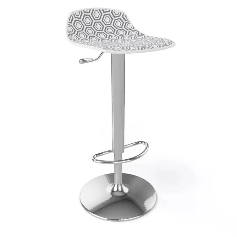 Alhambra 97A / 97AV Tabouret italien sans dossier réglable en hauteur avec assise à motifs> Tabouret Snack (assise +/- 65 Cm)|Tabouret De Bar (assise +/- 80 Cm)