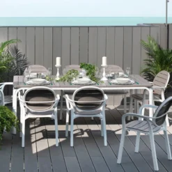 Alloro Table de jardin extensible en polypropylène et aluminium><noscript><img width=