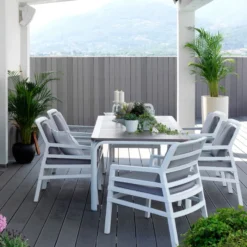 Alloro Table de jardin extensible en polypropylène et aluminium><noscript><img width=