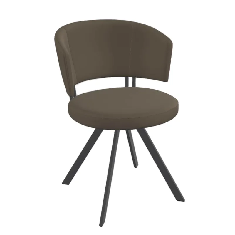 Perfecta Allure Chaise design confortable pivotante en simili avec pieds en métal> Chaise De Cuisine|Chaise De Salle à Manger