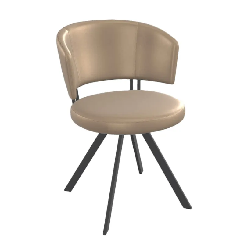 Perfecta Allure Chaise design confortable pivotante en simili avec pieds en métal> Chaise De Cuisine|Chaise De Salle à Manger