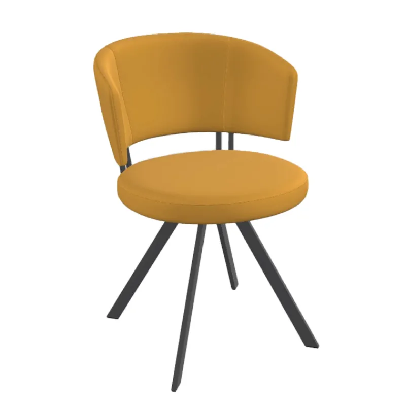 Perfecta Allure Chaise design confortable pivotante en simili avec pieds en métal> Chaise De Cuisine|Chaise De Salle à Manger