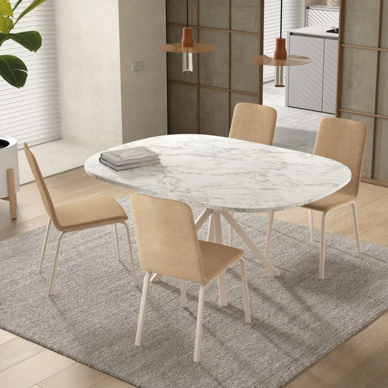 Perfecta Altea Chaise en tissu et pieds en métal> Chaise De Salle à Manger