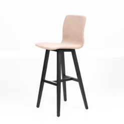 Sessio Amelie Tabouret bar en tissu et pieds en bois massif> Tabouret De Bar (assise +/- 80 Cm)