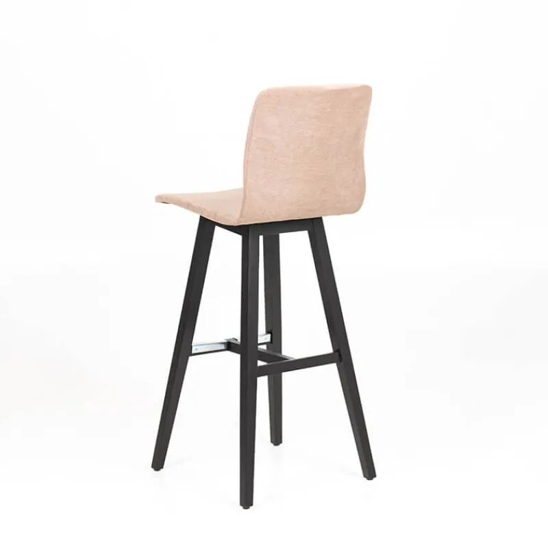 Sessio Amelie Tabouret bar en tissu et pieds en bois massif> Tabouret De Bar (assise +/- 80 Cm)