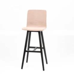 Sessio Amelie Tabouret bar en tissu et pieds en bois massif><noscript><img width=