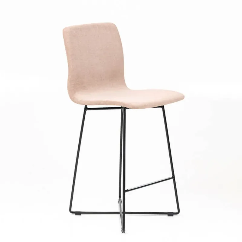 Sessio Amelie Tabouret snack en tissu et pieds métal croisé> Tabouret Snack (assise +/- 65 Cm)|Tabouret De Bar (assise +/- 80 Cm)