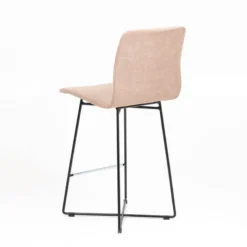 Sessio Amelie Tabouret snack en tissu et pieds métal croisé><noscript><img width=