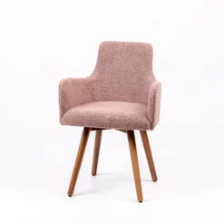 Sessio Anders Fauteuil cocooning en tissu et pieds bois><noscript><img width=