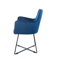 Sessio Anders Fauteuil de salle à manger en tissu et pieds métal><noscript><img width=