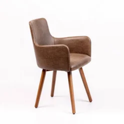 Sessio Anders Fauteuil rembourré avec pieds bois><noscript><img width=