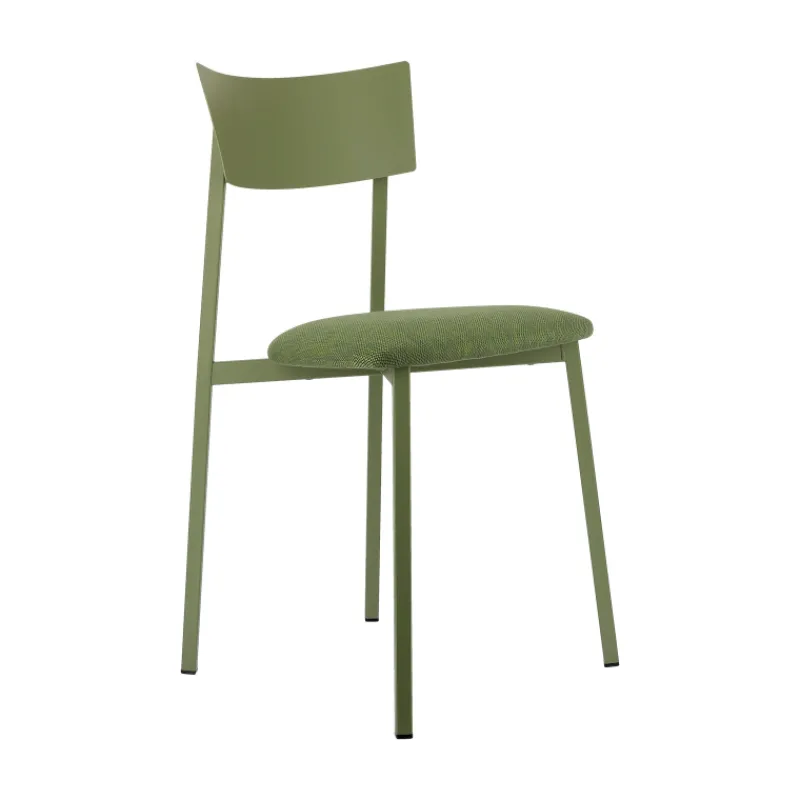 Carrier Anémone ® Chaise française avec assise en tissu rembourrée et dossier métal> Chaise De Salle à Manger