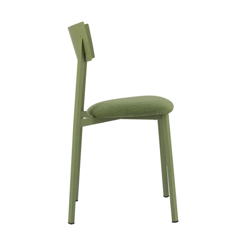 Carrier Anémone ® Chaise française avec assise en tissu rembourrée et dossier métal> Chaise De Salle à Manger