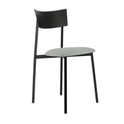 Carrier Anémone ® Chaise française avec assise en tissu rembourrée et dossier métal><noscript><img width=