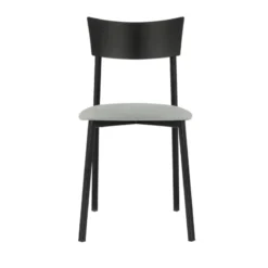 Carrier Anémone ® Chaise française avec assise en tissu rembourrée et dossier métal><noscript><img width=