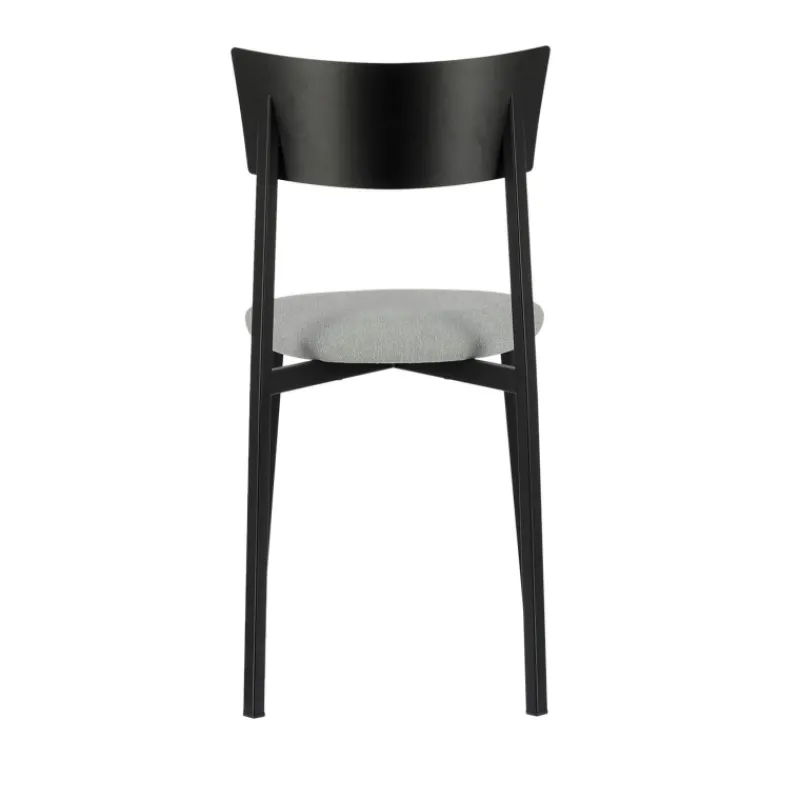 Carrier Anémone ® Chaise française avec assise en tissu rembourrée et dossier métal> Chaise De Salle à Manger