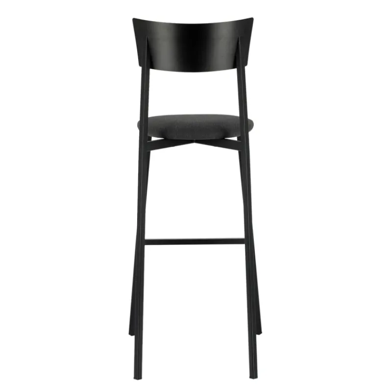 Carrier Anémone ® Tabouret de bar français avec assise en tissu rembourrée et dossier métal> Tabouret De Bar (assise +/- 80 Cm)