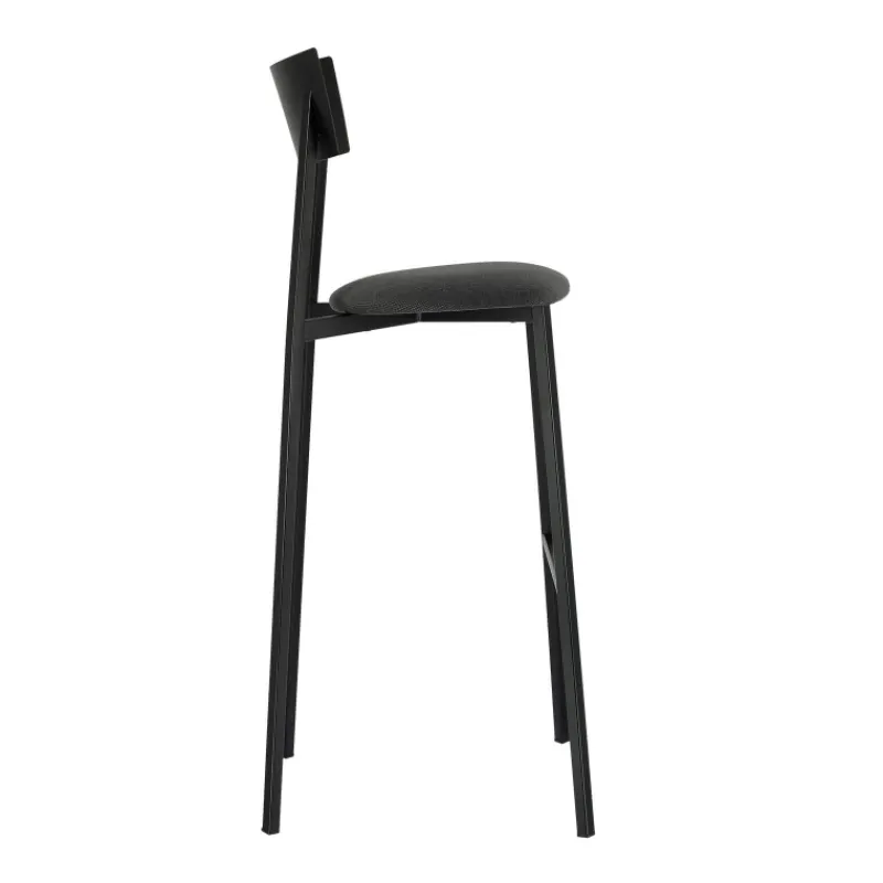 Carrier Anémone ® Tabouret de bar français avec assise en tissu rembourrée et dossier métal> Tabouret De Bar (assise +/- 80 Cm)