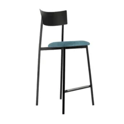 Carrier Anémone ® Tabouret snack français avec assise en tissu rembourrée et dossier métal> Tabouret Snack (assise +/- 65 Cm)|Tabouret De Bar (assise +/- 80 Cm)