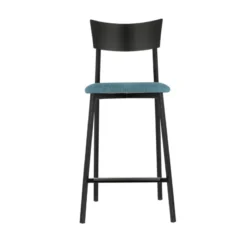 Carrier Anémone ® Tabouret snack français avec assise en tissu rembourrée et dossier métal> Tabouret Snack (assise +/- 65 Cm)|Tabouret De Bar (assise +/- 80 Cm)