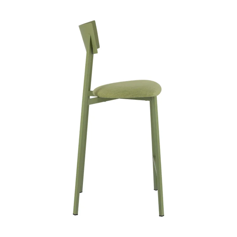 Carrier Anémone ® Tabouret snack français avec assise en tissu rembourrée et dossier métal> Tabouret Snack (assise +/- 65 Cm)|Tabouret De Bar (assise +/- 80 Cm)