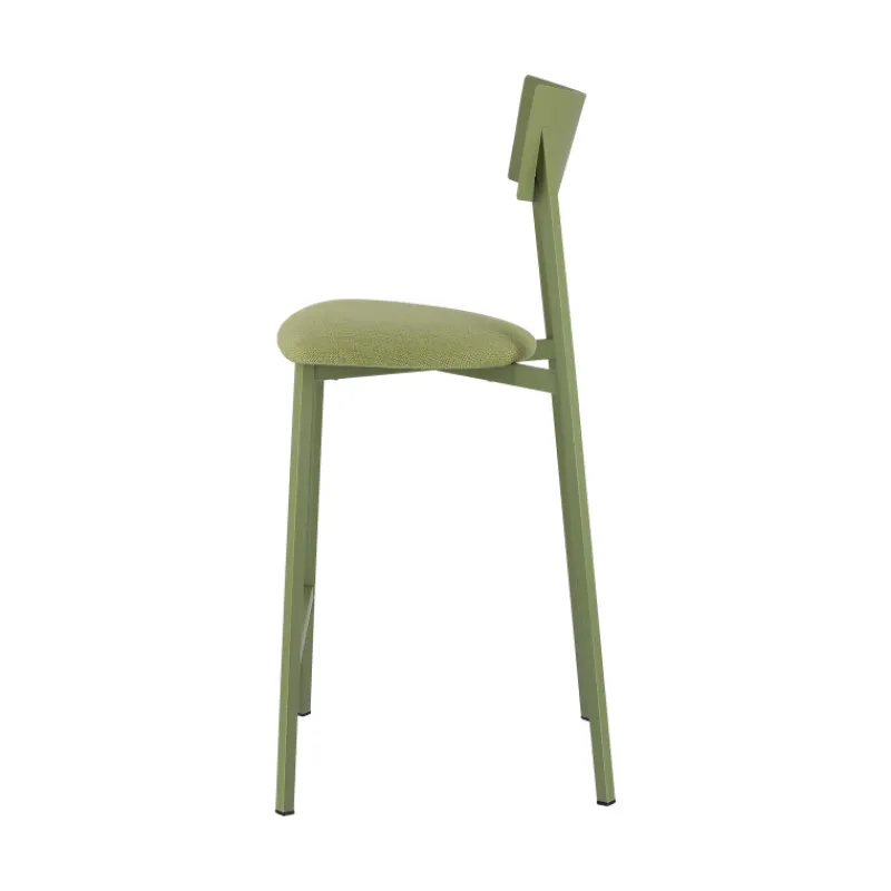 Carrier Anémone ® Tabouret snack français avec assise en tissu rembourrée et dossier métal> Tabouret Snack (assise +/- 65 Cm)|Tabouret De Bar (assise +/- 80 Cm)