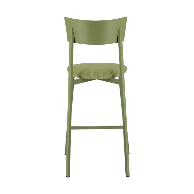 Carrier Anémone ® Tabouret snack français avec assise en tissu rembourrée et dossier métal> Tabouret Snack (assise +/- 65 Cm)|Tabouret De Bar (assise +/- 80 Cm)