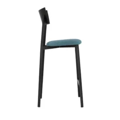 Carrier Anémone ® Tabouret snack français avec assise en tissu rembourrée et dossier métal><noscript><img width=