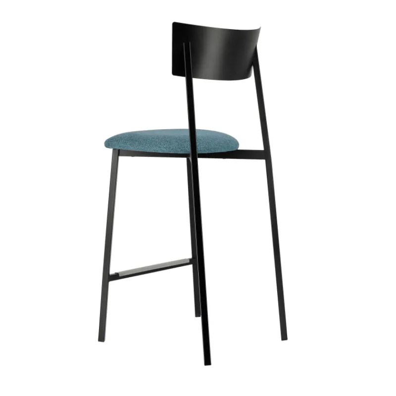 Carrier Anémone ® Tabouret snack français avec assise en tissu rembourrée et dossier métal> Tabouret Snack (assise +/- 65 Cm)|Tabouret De Bar (assise +/- 80 Cm)