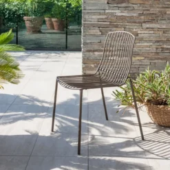 Altacom Ariel Chaise de jardin design empilable en métal> Chaise De Jardin