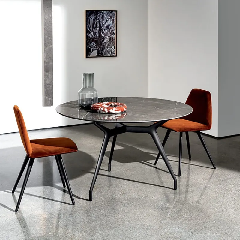 Sovet Italia Arkos Sovet® Table design italienne ronde en céramique> Table De Salle à Manger