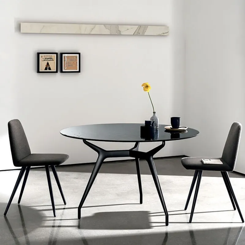 Sovet Italia Arkos Sovet® Table design ronde en verre fabrication Italienne> Table De Salle à Manger