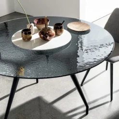 Sovet Italia Arkos Sovet® Table design ronde en verre fabrication Italienne> Table De Salle à Manger