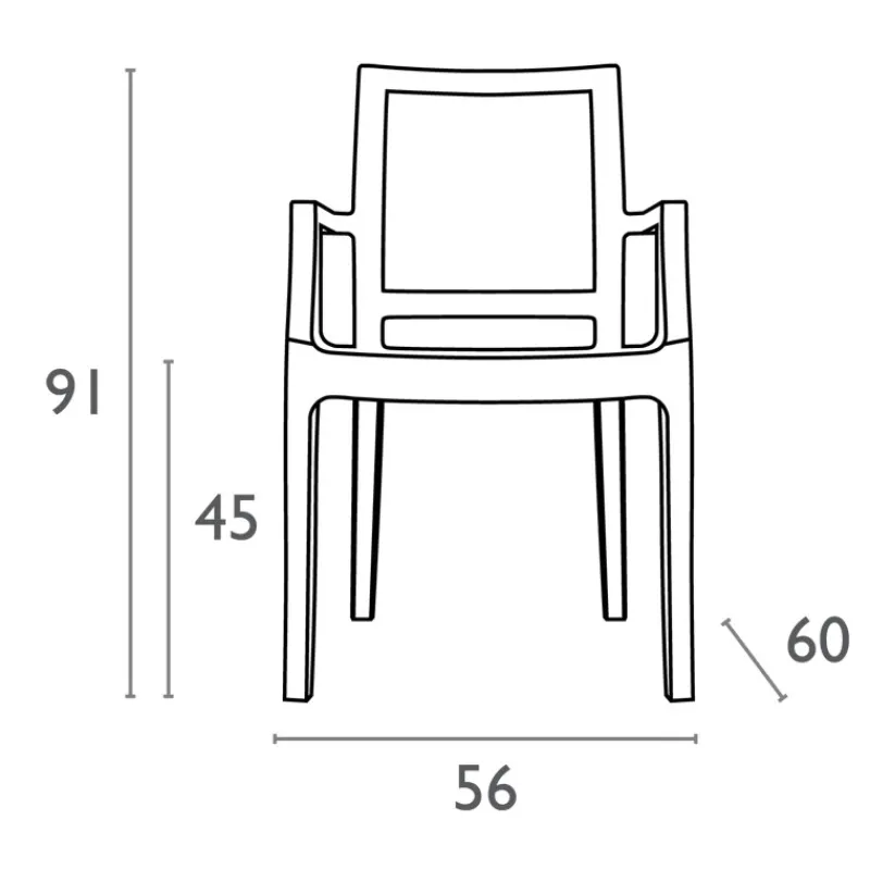 Arthur Fauteuil moderne en polycarbonate> Chaise De Cuisine|Chaise De Salle à Manger