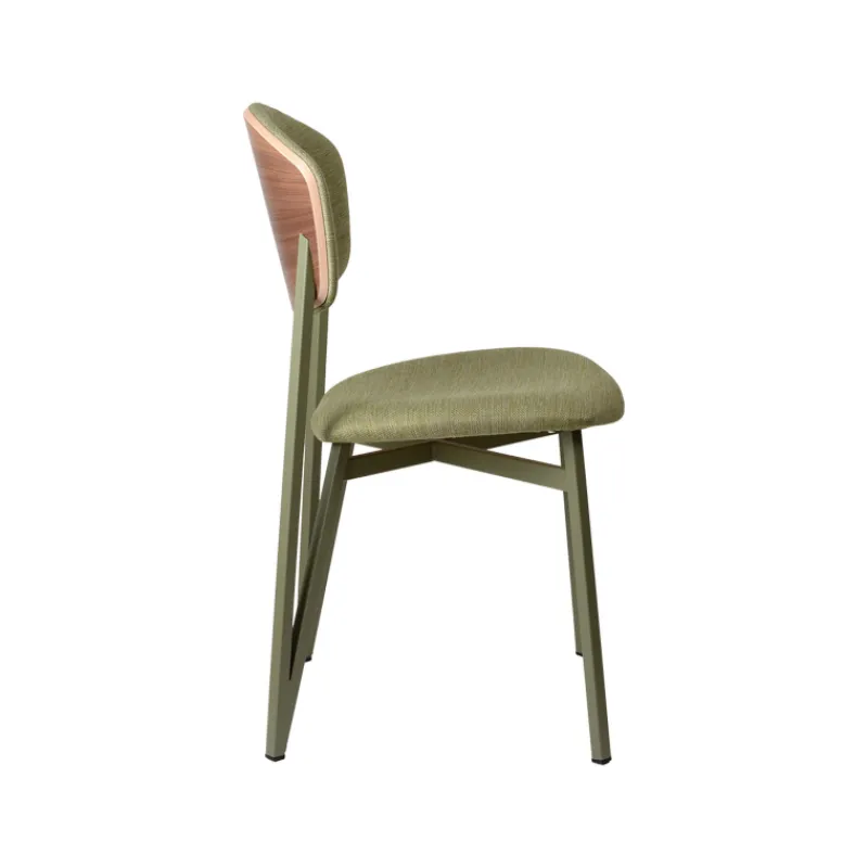Carrier Artémis ® Chaise design française assise et dossier en tissu avec dos bois et pieds en métal> Chaise De Salle à Manger|Chaise Salon