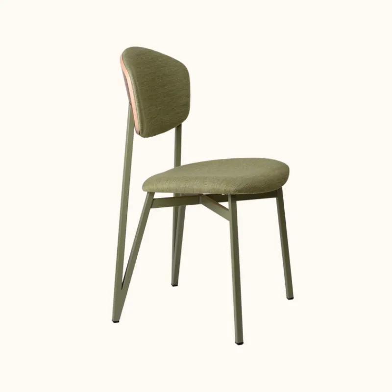 Carrier Artémis ® Chaise design française assise et dossier en tissu avec dos bois et pieds en métal> Chaise De Salle à Manger|Chaise Salon