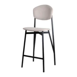 Carrier Artémis ® Tabouret snack design français assise et dossier en tissu dos en bois et pieds en métal> Tabouret Snack (assise +/- 65 Cm)|Tabouret De Bar (assise +/- 80 Cm)