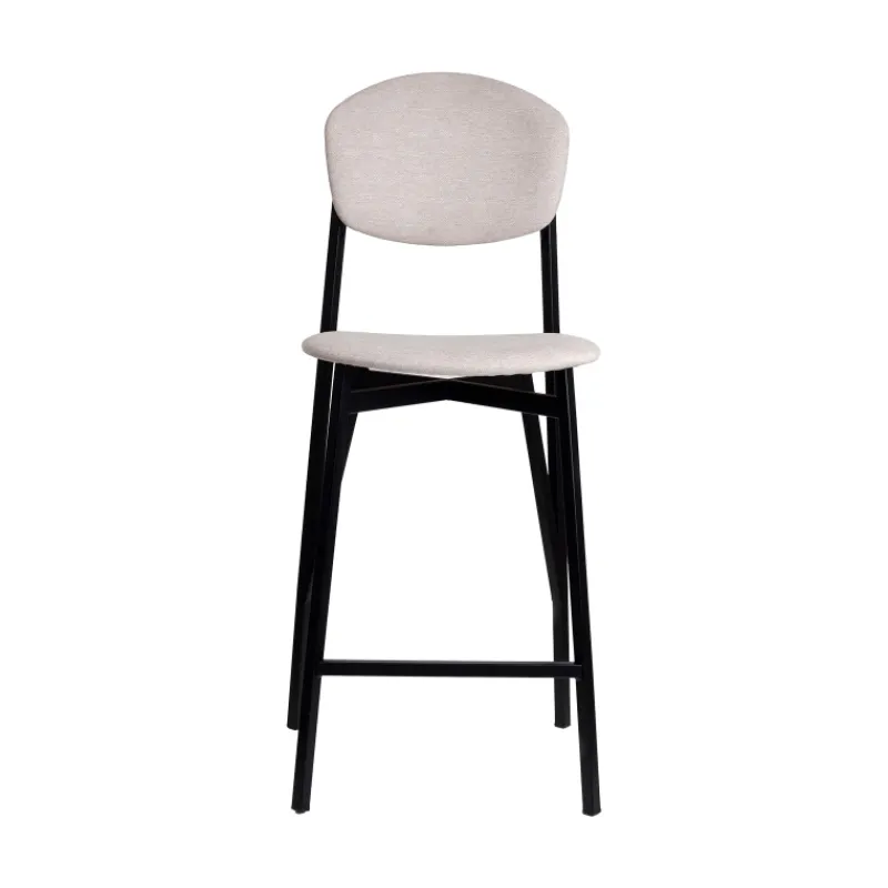 Carrier Artémis ® Tabouret snack design français assise et dossier en tissu dos en bois et pieds en métal> Tabouret Snack (assise +/- 65 Cm)|Tabouret De Bar (assise +/- 80 Cm)